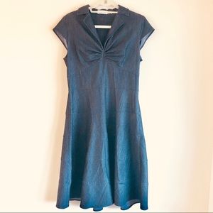 Calvin Klein denim stretchy A-line dress. Size 10